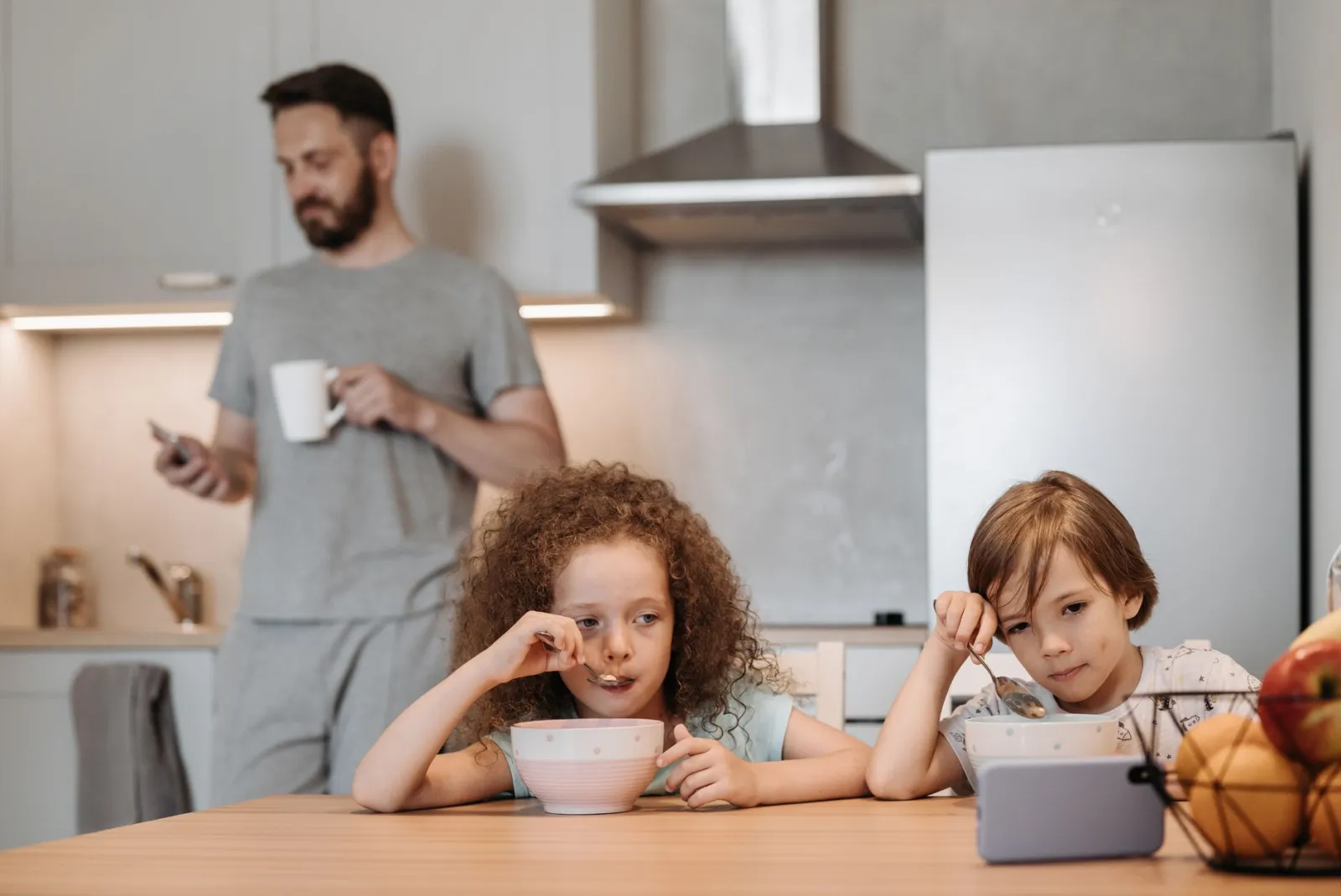 familiäre Morgenroutine